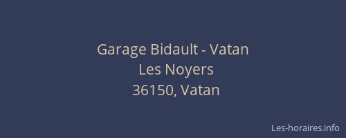 Garage Bidault - Vatan