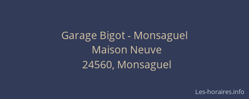 Garage Bigot - Monsaguel