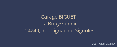 Garage BIGUET