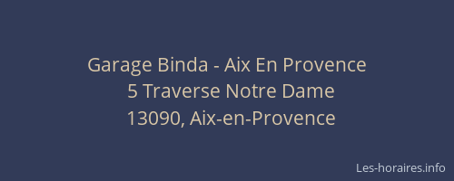Garage Binda - Aix En Provence