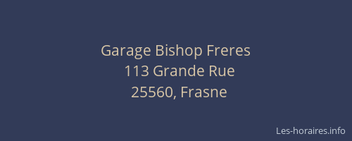 Garage Bishop Freres