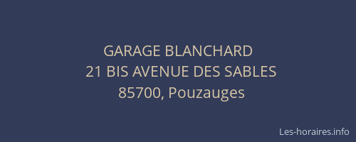 GARAGE BLANCHARD