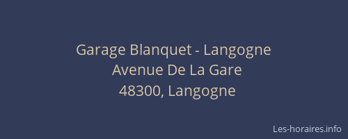 Garage Blanquet - Langogne
