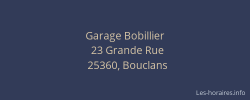 Garage Bobillier