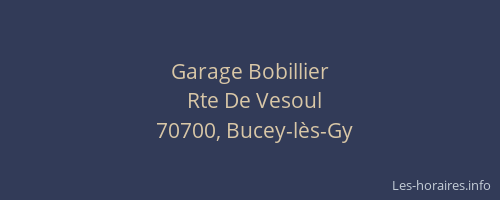 Garage Bobillier