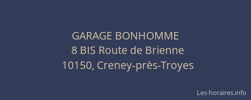 GARAGE BONHOMME
