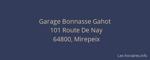 Garage Bonnasse Gahot
