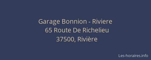 Garage Bonnion - Riviere