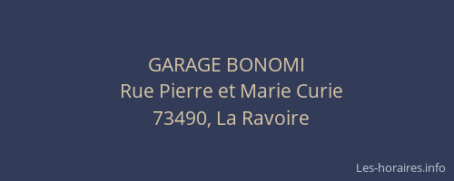 GARAGE BONOMI