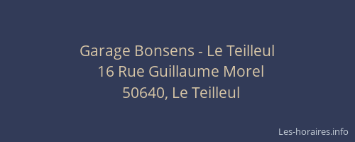 Garage Bonsens - Le Teilleul