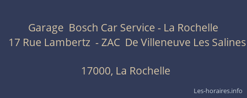 Garage  Bosch Car Service - La Rochelle