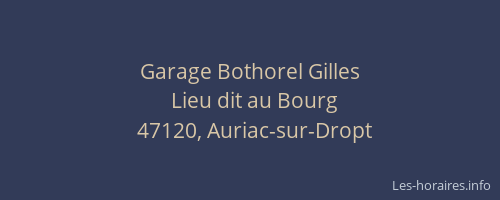 Garage Bothorel Gilles