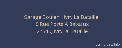 Garage Boulen - Ivry La Bataille
