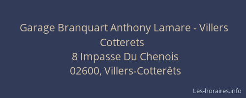 Garage Branquart Anthony Lamare - Villers Cotterets