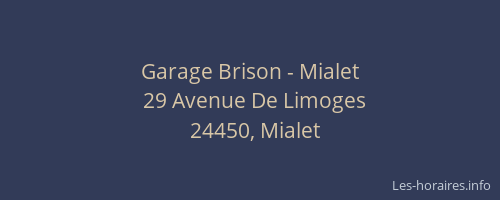Garage Brison - Mialet