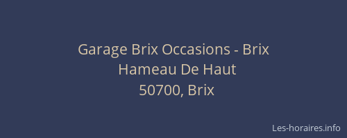 Garage Brix Occasions - Brix