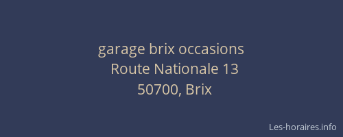 garage brix occasions