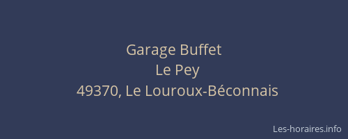 Garage Buffet