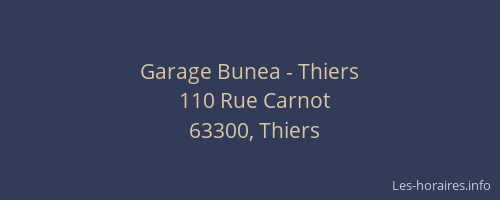 Garage Bunea - Thiers