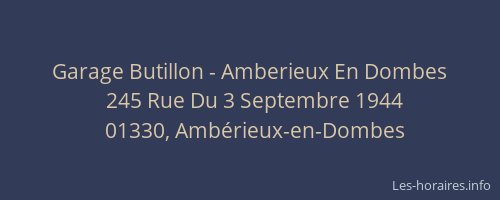 Garage Butillon - Amberieux En Dombes