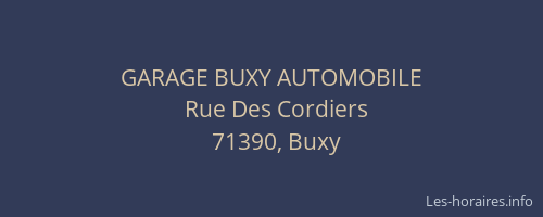 GARAGE BUXY AUTOMOBILE