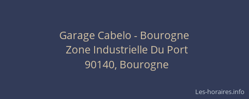 Garage Cabelo - Bourogne