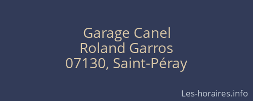 Garage Canel