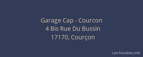 Garage Cap - Courcon