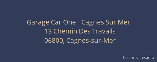 Garage Car One - Cagnes Sur Mer