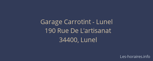 Garage Carrotint - Lunel