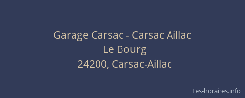 Garage Carsac - Carsac Aillac