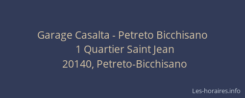 Garage Casalta - Petreto Bicchisano