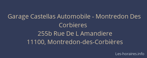 Garage Castellas Automobile - Montredon Des Corbieres