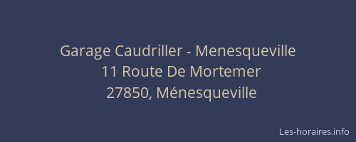 Garage Caudriller - Menesqueville