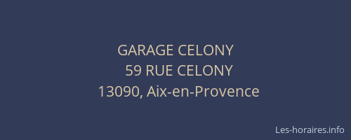 GARAGE CELONY