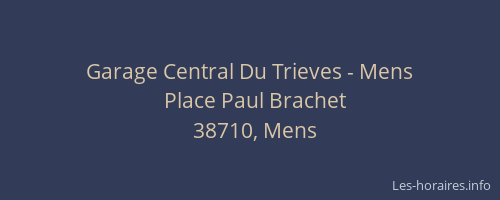 Garage Central Du Trieves - Mens