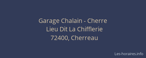 Garage Chalain - Cherre