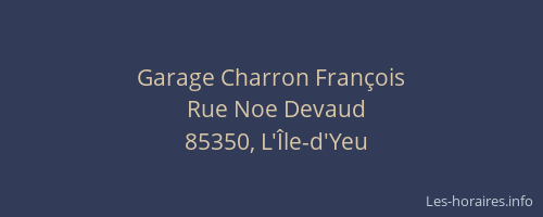 Garage Charron François