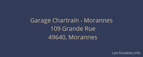 Garage Chartrain - Morannes
