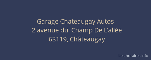 Garage Chateaugay Autos