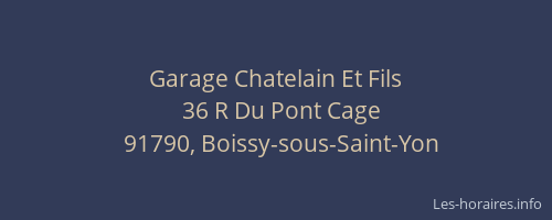 Garage Chatelain Et Fils