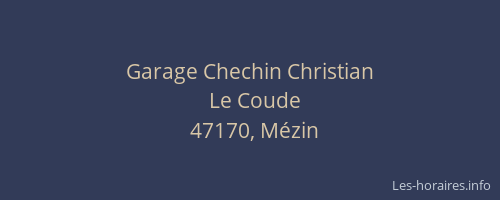 Garage Chechin Christian