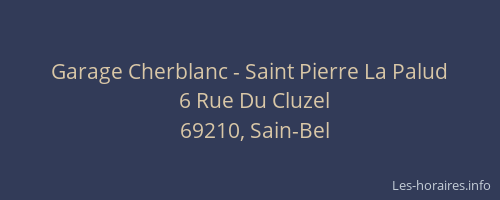Garage Cherblanc - Saint Pierre La Palud