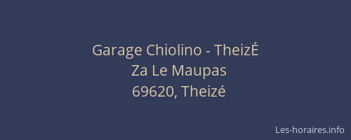 Garage Chiolino - TheizÉ