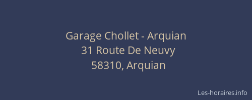 Garage Chollet - Arquian
