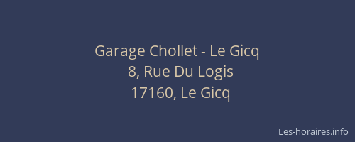 Garage Chollet - Le Gicq