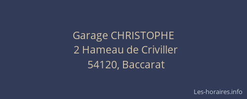 Garage CHRISTOPHE