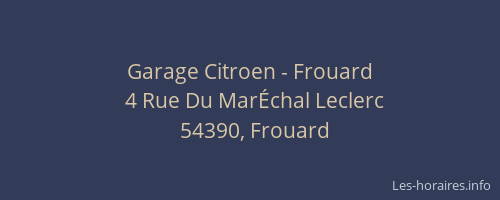 Garage Citroen - Frouard