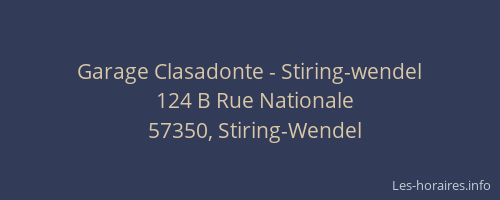 Garage Clasadonte - Stiring-wendel