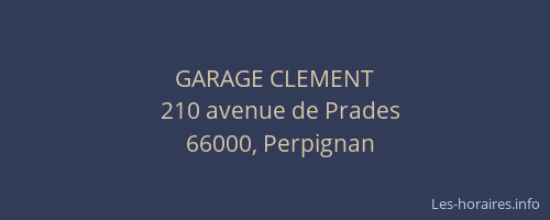 GARAGE CLEMENT